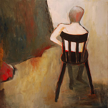 One Chair - painting by Leonore Johnston